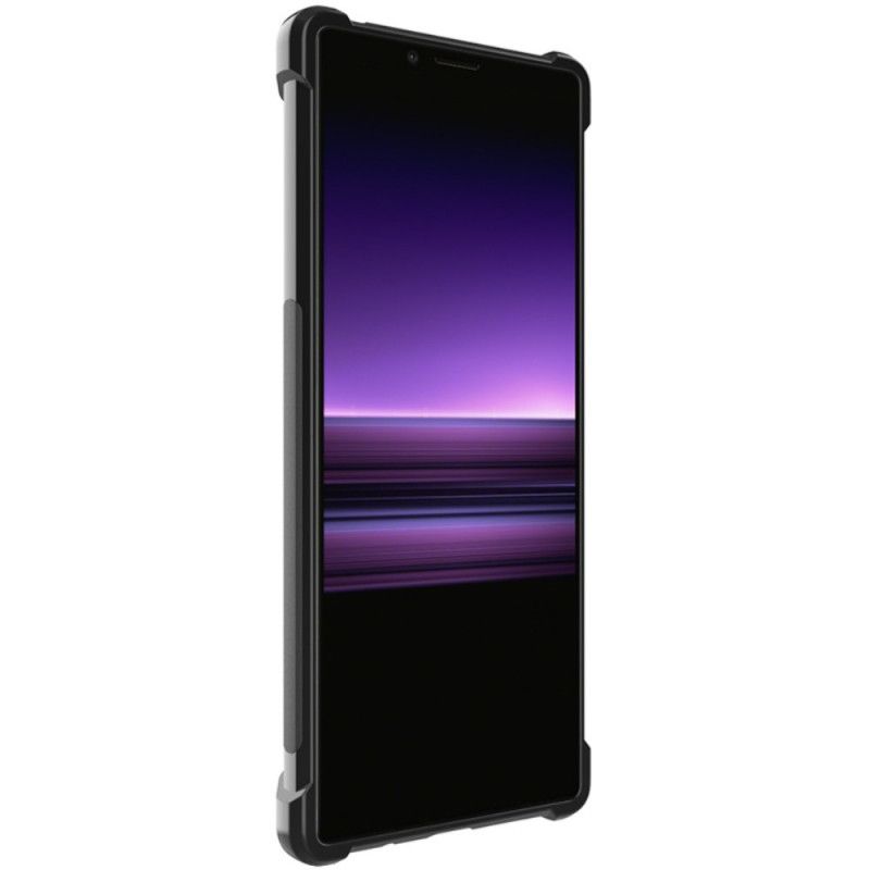 Hoesje voor Sony Xperia 5 Imak Geborstelde Koolstofvezel
