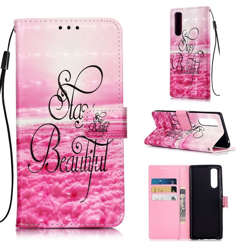 Leren Hoesje voor Sony Xperia 5 Blijf Mooi