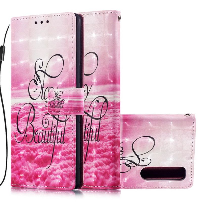 Leren Hoesje voor Sony Xperia 5 Blijf Mooi