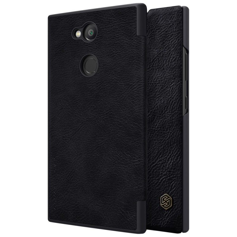 Folio-hoesje voor Sony Xperia L2 Rood Zwart Nillkin Qin-Reeks