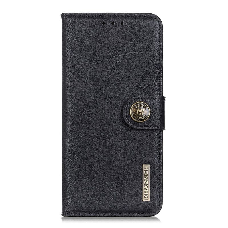 Flip Case Leren Samsung Galaxy Note 10 Lite Grijs Zwart Khazneh Kunstleer