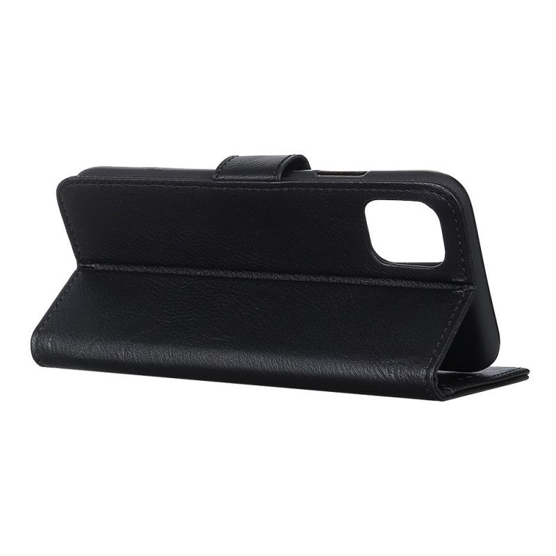 Flip Case Leren Samsung Galaxy Note 10 Lite Grijs Zwart Khazneh Kunstleer