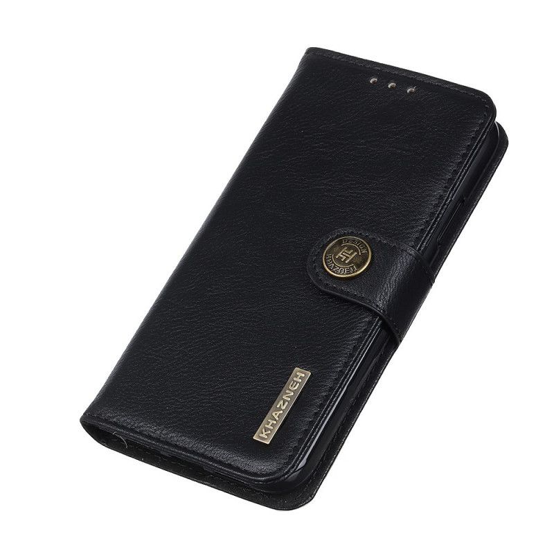 Flip Case Leren Samsung Galaxy Note 10 Lite Grijs Zwart Khazneh Kunstleer