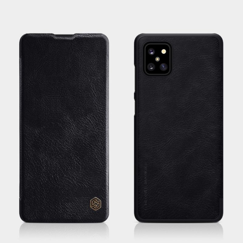 Folio-hoesje Samsung Galaxy Note 10 Lite Bruin Zwart Nillkin Qin-Reeks