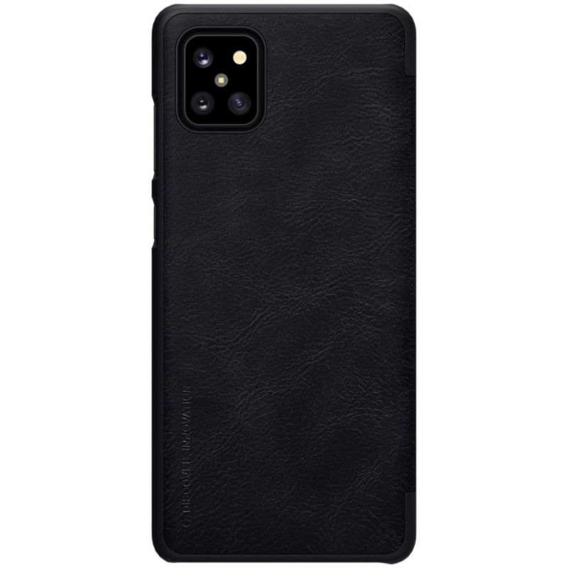Folio-hoesje Samsung Galaxy Note 10 Lite Bruin Zwart Nillkin Qin-Reeks