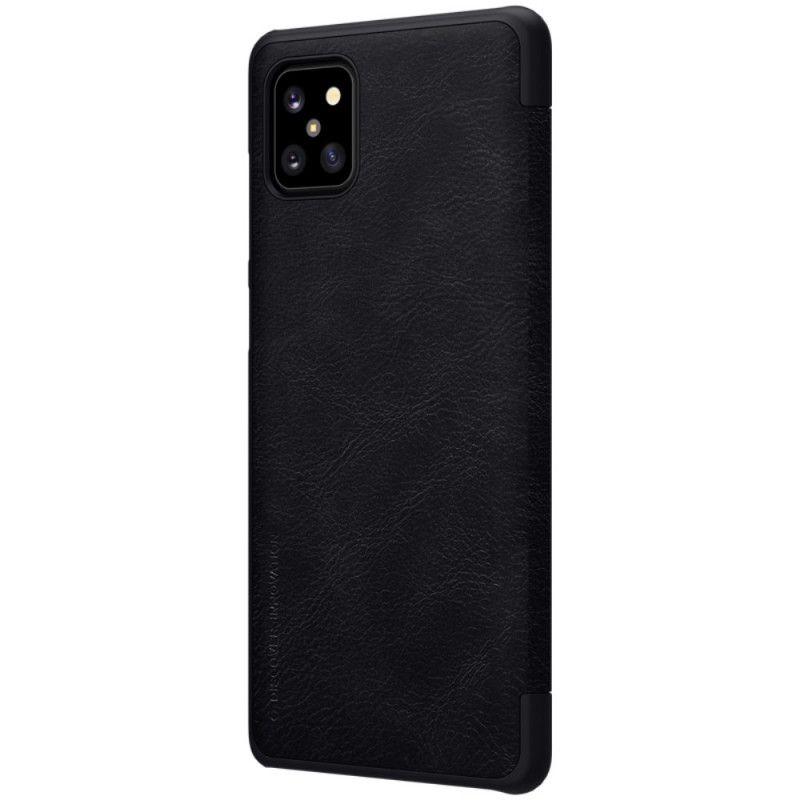 Folio-hoesje Samsung Galaxy Note 10 Lite Bruin Zwart Nillkin Qin-Reeks