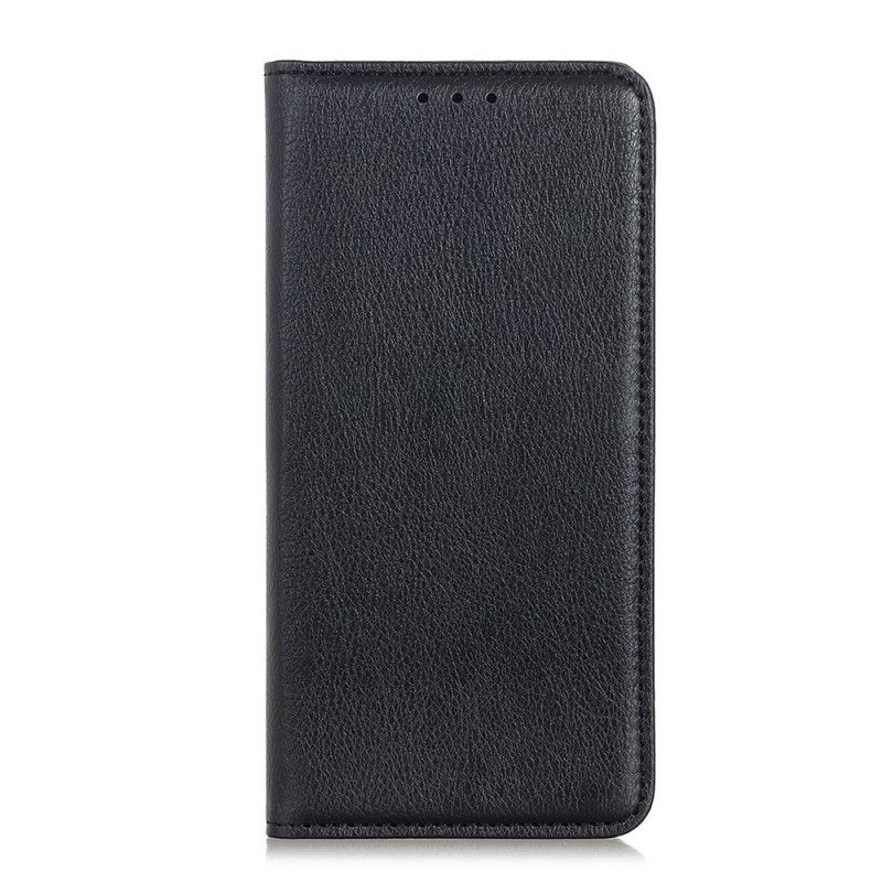 Folio-hoesje Samsung Galaxy Note 10 Lite Rood Zwart Elegant Split Lychee Leer