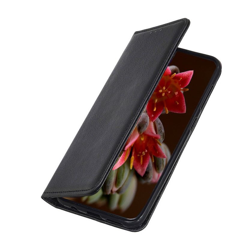 Folio-hoesje Samsung Galaxy Note 10 Lite Rood Zwart Elegant Split Lychee Leer