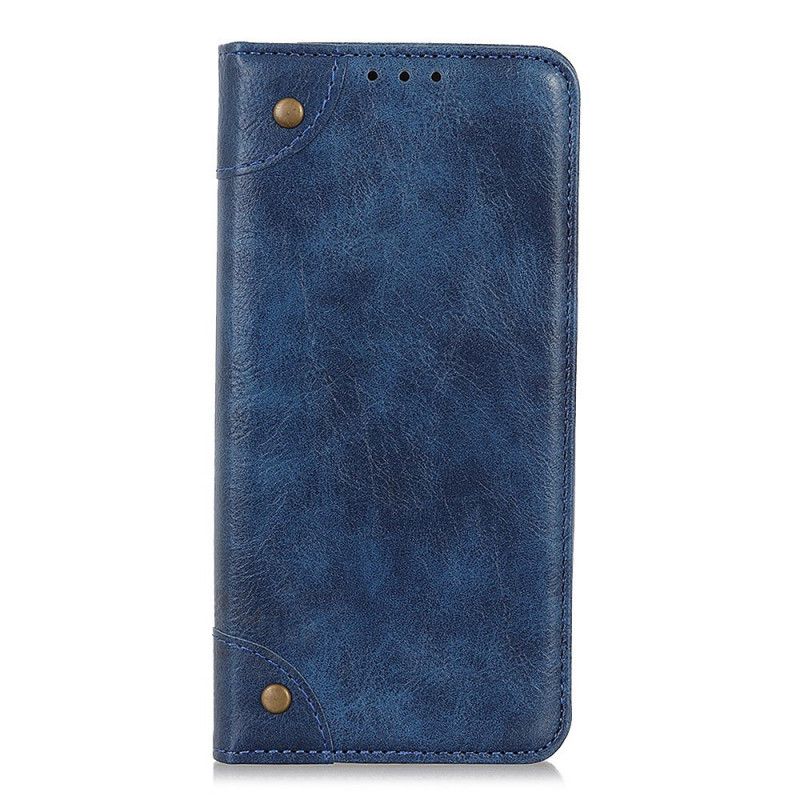 Folio-hoesje Samsung Galaxy Note 10 Lite Rood Zwart Vintage Klinknagelversie