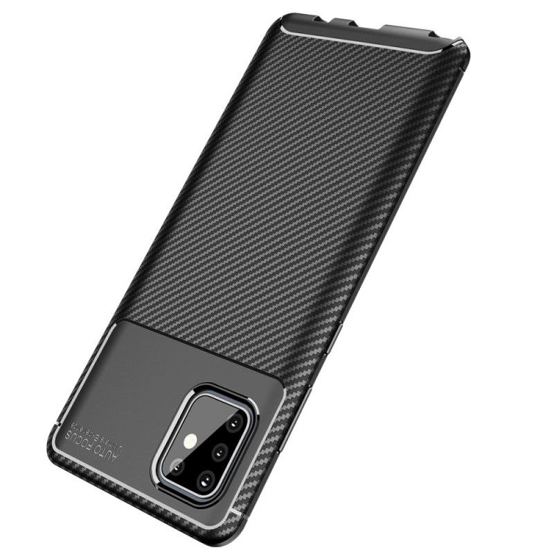 Hoesje voor Samsung Galaxy Note 10 Lite Donkerblauw Zwart Flexibele Koolstofvezeltextuur