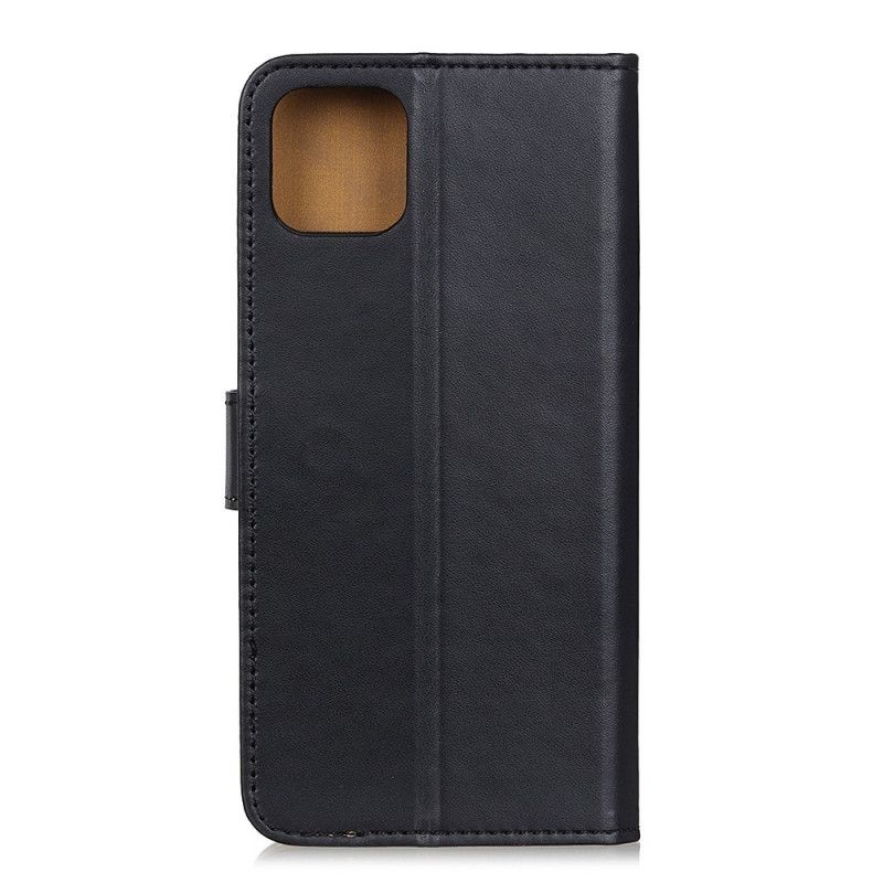 Leren Hoesje voor Samsung Galaxy Note 10 Lite Donkerblauw Zwart Kunstleer Klasse 1