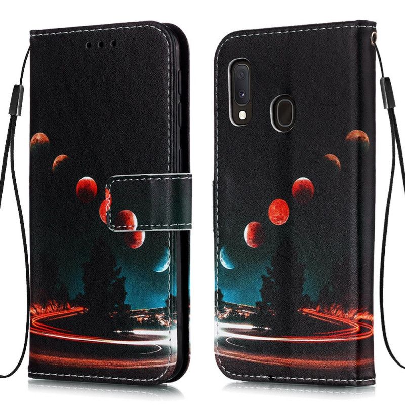 Cover Folio-hoesje Samsung Galaxy A10e Telefoonhoesje Manen En Melkwegstelsel