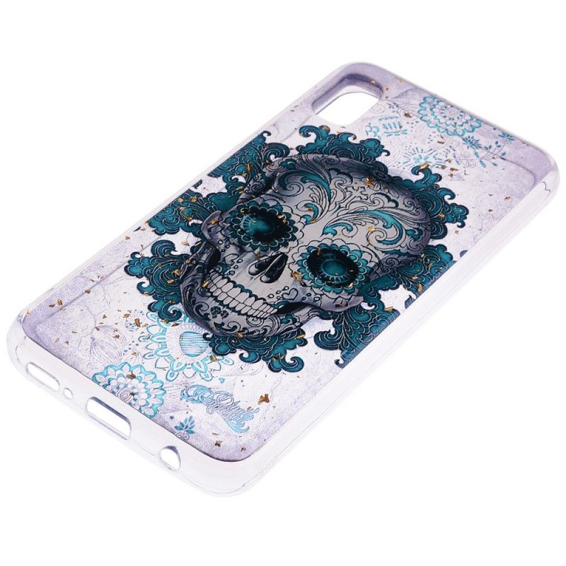 Cover Hoesje Samsung Galaxy A10e Telefoonhoesje Blauwe Schedel