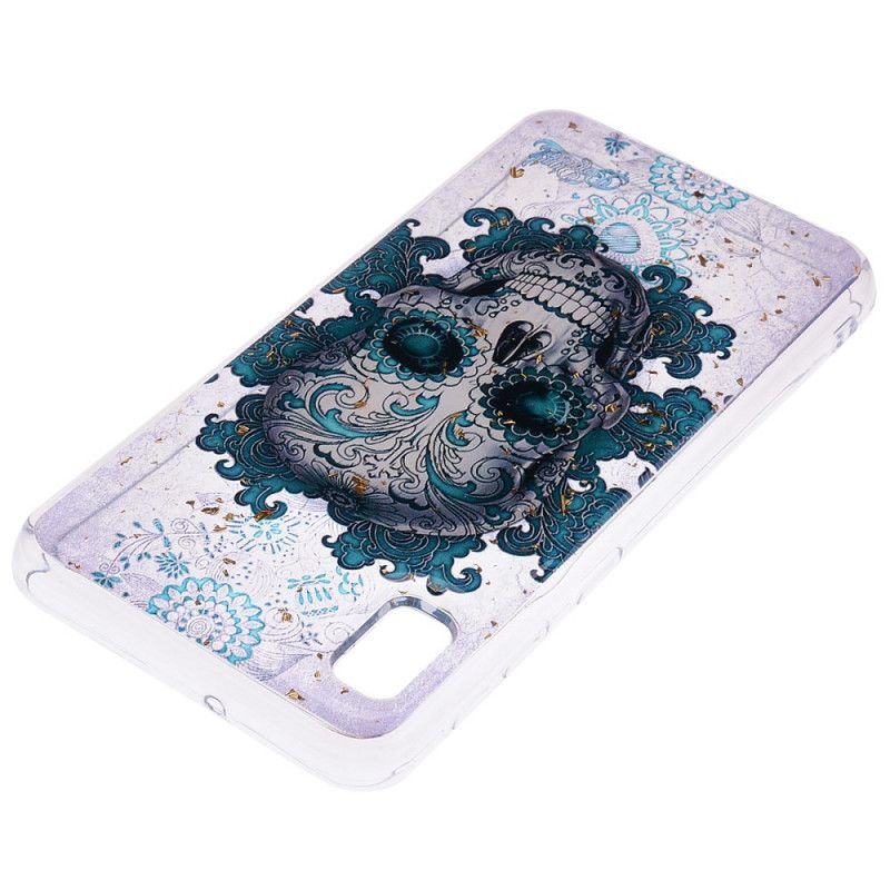 Cover Hoesje Samsung Galaxy A10e Telefoonhoesje Blauwe Schedel