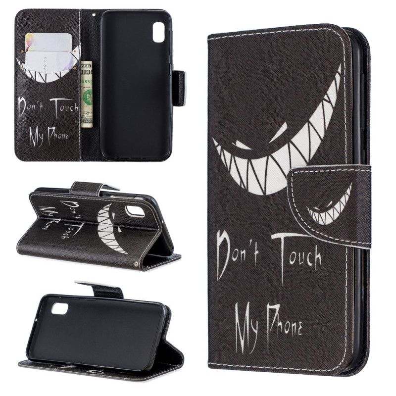Flip Case Leren Samsung Galaxy A10e Duivelse Telefoon