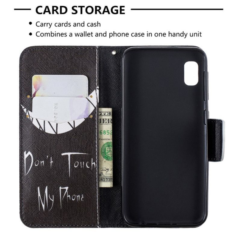 Flip Case Leren Samsung Galaxy A10e Duivelse Telefoon