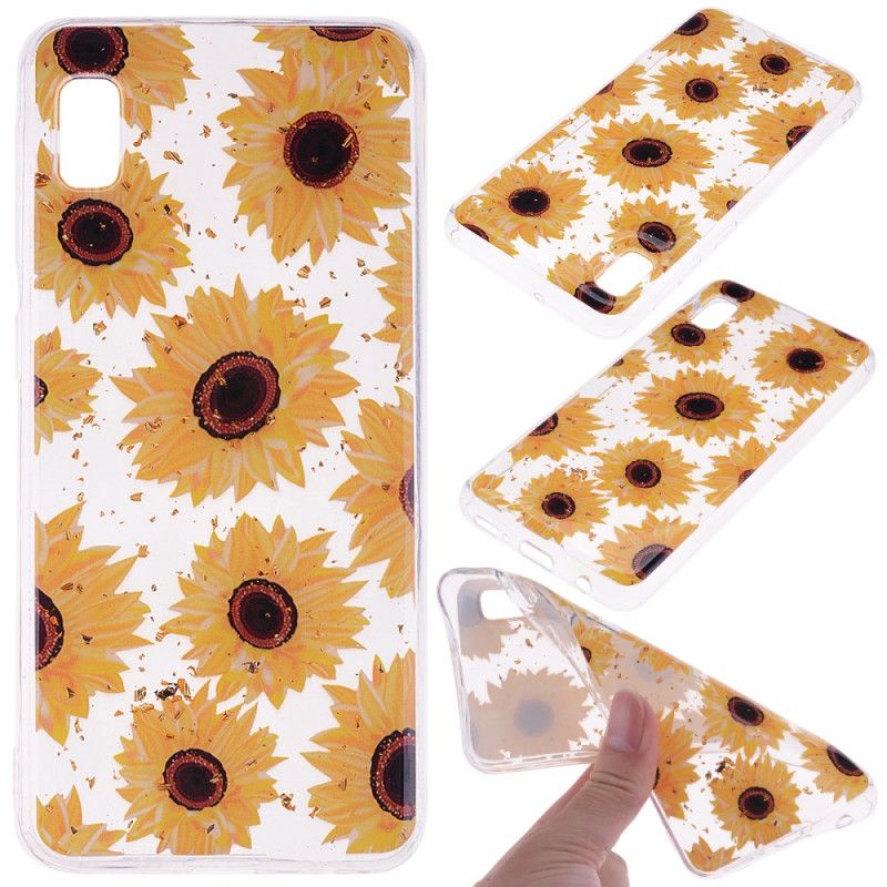 Hoesje Samsung Galaxy A10e Meerdere Zonnebloemen