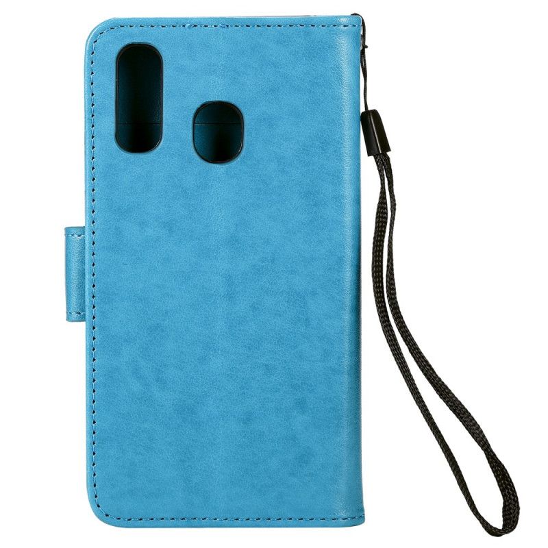 Leren Hoesje voor Samsung Galaxy A10e Magenta Grijs String Mijmering
