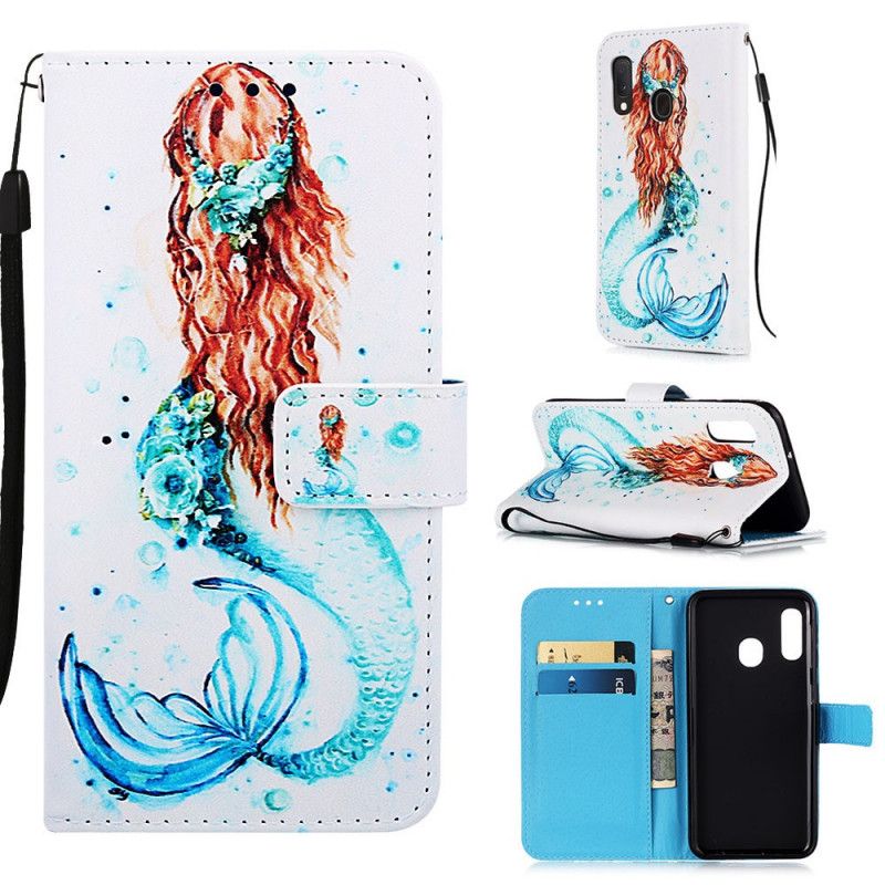 Leren Hoesje voor Samsung Galaxy A10e Zeemeermin-Mijmeringen