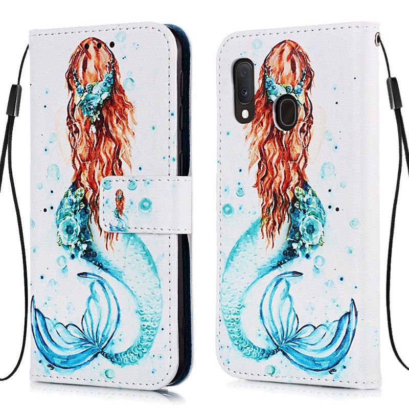 Leren Hoesje voor Samsung Galaxy A10e Zeemeermin-Mijmeringen