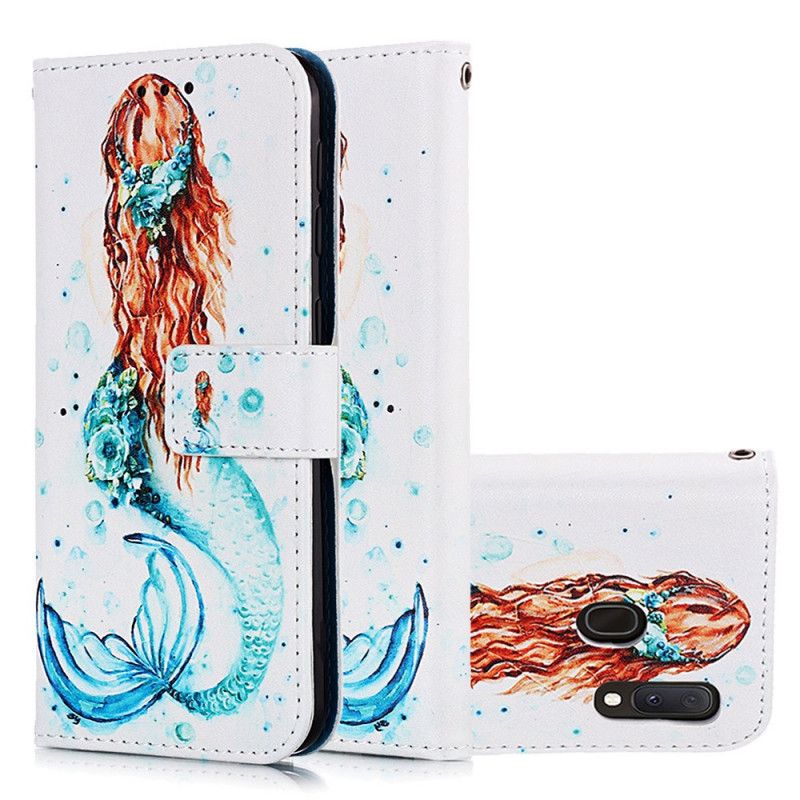 Leren Hoesje voor Samsung Galaxy A10e Zeemeermin-Mijmeringen