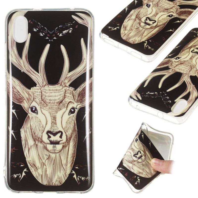 Case Hoesje Xiaomi Redmi 7A Telefoonhoesje Fluorescerend Majestueus Hert