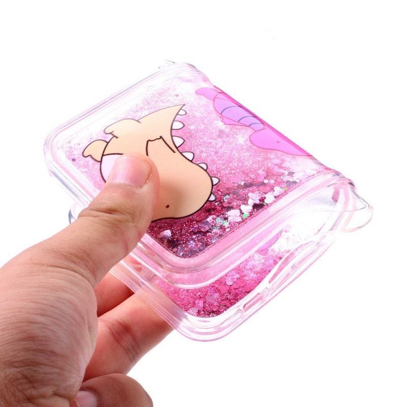 Case Hoesje Xiaomi Redmi 7A Telefoonhoesje Leuke Glitterdinosaurussen