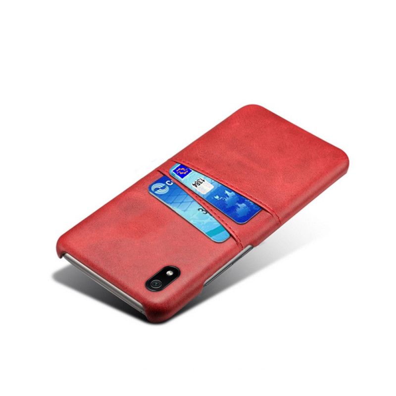 Cover Hoesje Xiaomi Redmi 7A Rood Zwart Telefoonhoesje Kaarthouder