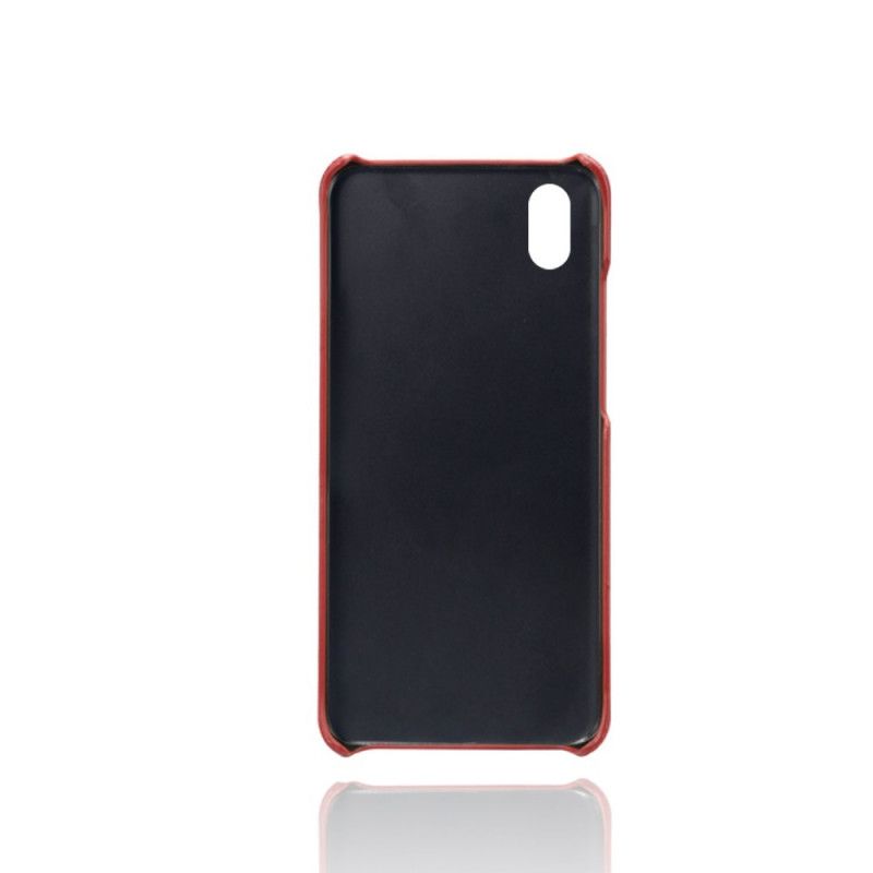 Cover Hoesje Xiaomi Redmi 7A Rood Zwart Telefoonhoesje Kaarthouder