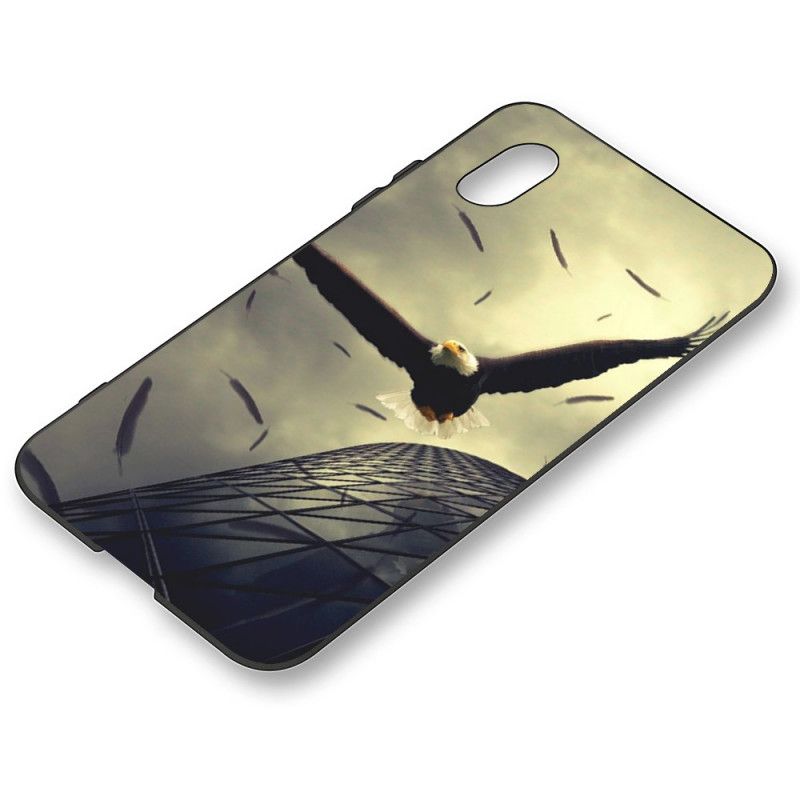 Cover Hoesje Xiaomi Redmi 7A Telefoonhoesje Flexibele Siliconen Adelaar In De Stad
