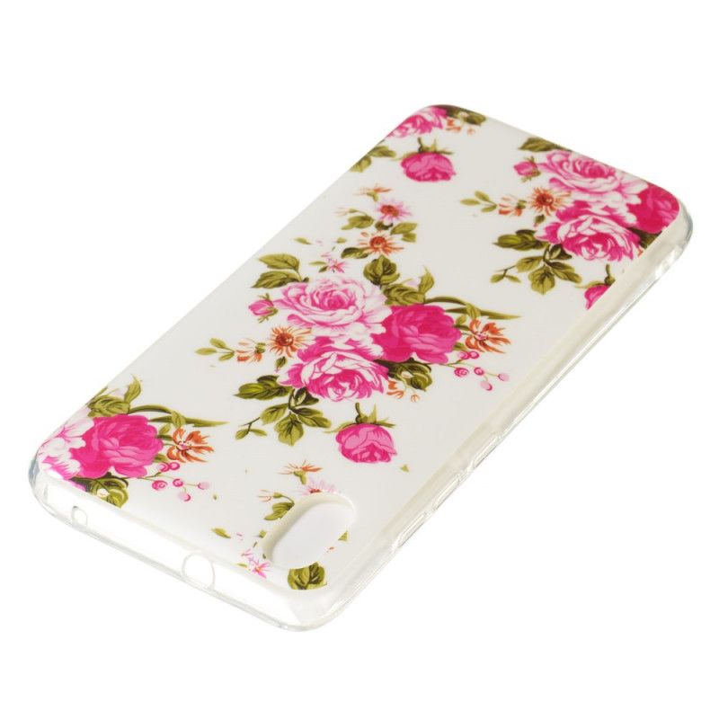 Cover Hoesje Xiaomi Redmi 7A Telefoonhoesje Fluorescerende Vrijheidsbloemen