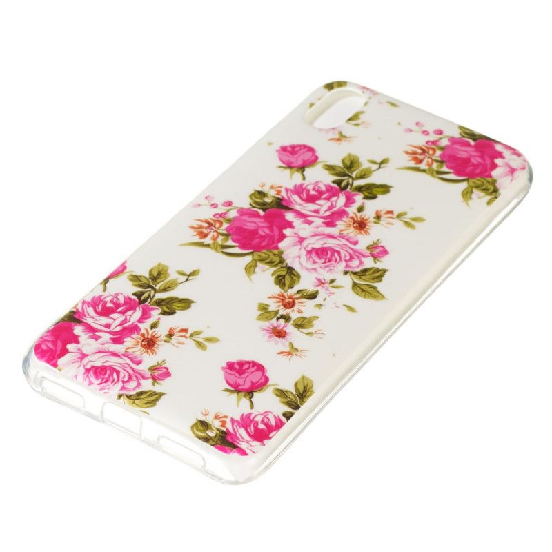 Cover Hoesje Xiaomi Redmi 7A Telefoonhoesje Fluorescerende Vrijheidsbloemen