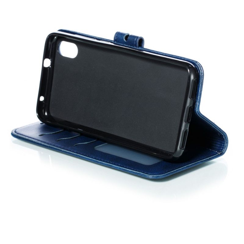 Flip Case Leren Xiaomi Redmi 7A Grijs Zwart Kitten Imitatieleer