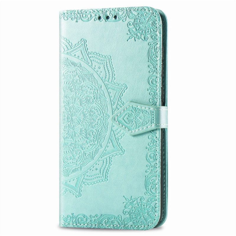 Flip Case Leren Xiaomi Redmi 7A Grijs Zwart Zon Mandala