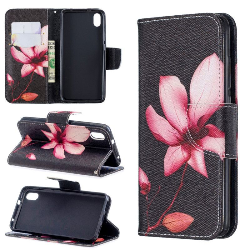 Flip Case Leren Xiaomi Redmi 7A Roze Bloem