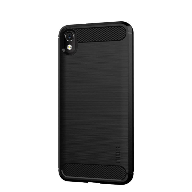 Hoesje voor Xiaomi Redmi 7A Grijs Zwart Mofi Geborstelde Koolstofvezel