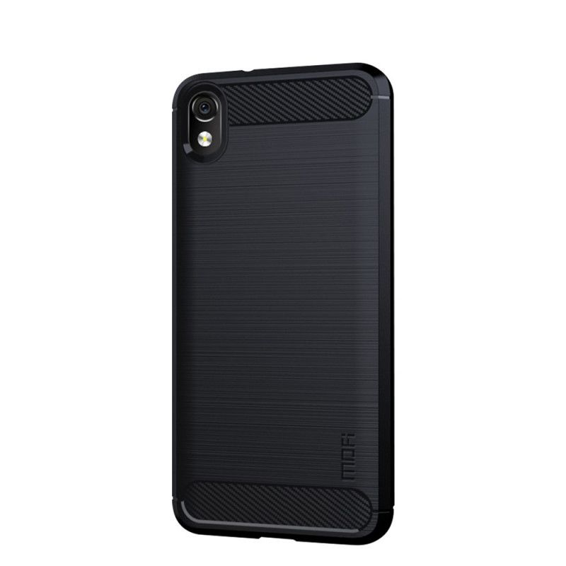 Hoesje voor Xiaomi Redmi 7A Grijs Zwart Mofi Geborstelde Koolstofvezel