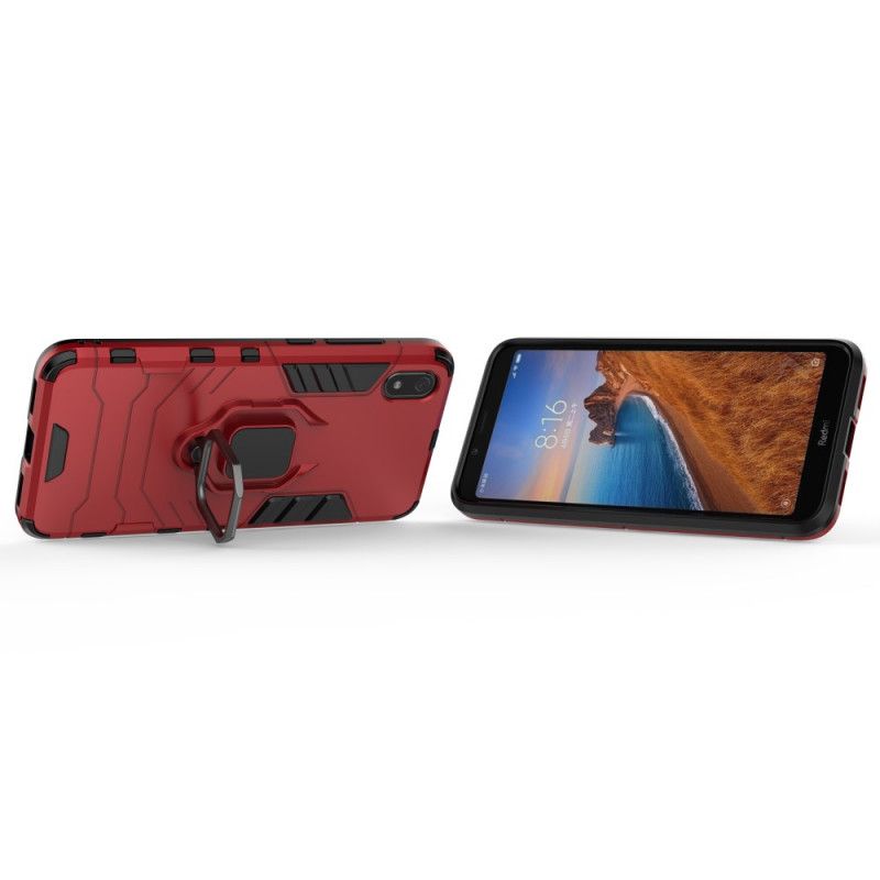 Hoesje voor Xiaomi Redmi 7A Rood Zwart Resistente Ring