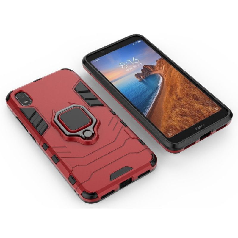 Hoesje voor Xiaomi Redmi 7A Rood Zwart Resistente Ring