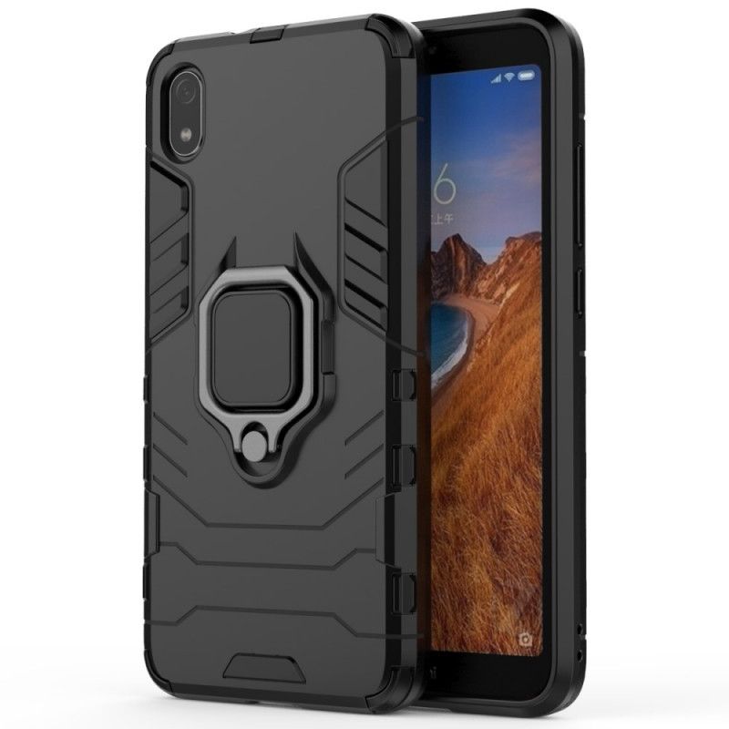Hoesje voor Xiaomi Redmi 7A Rood Zwart Resistente Ring