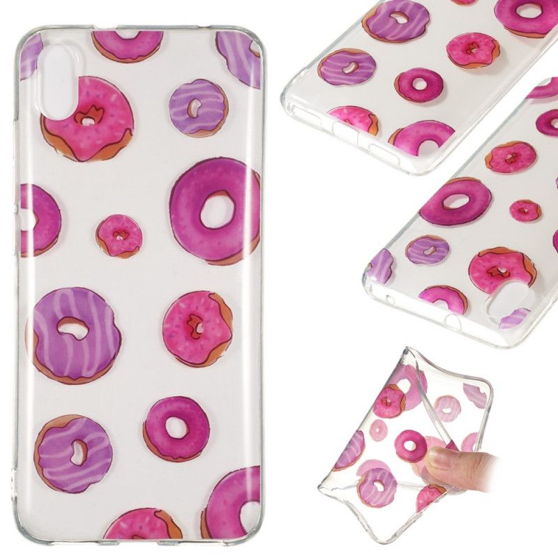 Hoesje voor Xiaomi Redmi 7A Transparante Donuts Waaier