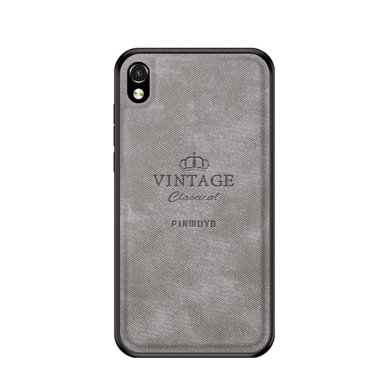 Hoesje Xiaomi Redmi 7A Grijs Zwart Eervolle Vintage Pinwuyo