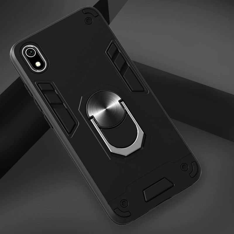 Hoesje Xiaomi Redmi 7A Wit Zwart Afneembare Ringhouder