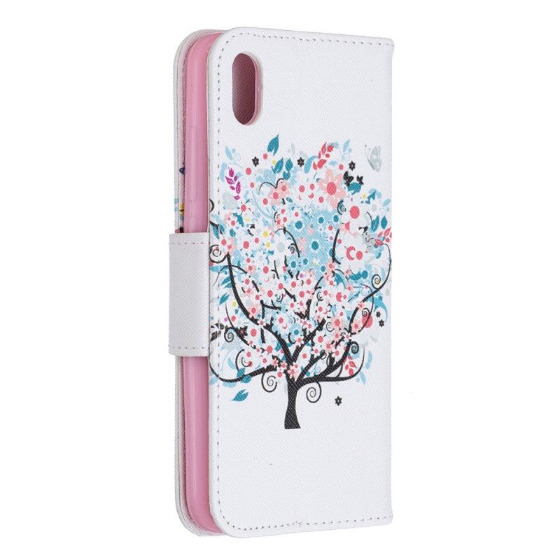 Leren Hoesje voor Xiaomi Redmi 7A Bloemrijke Boom