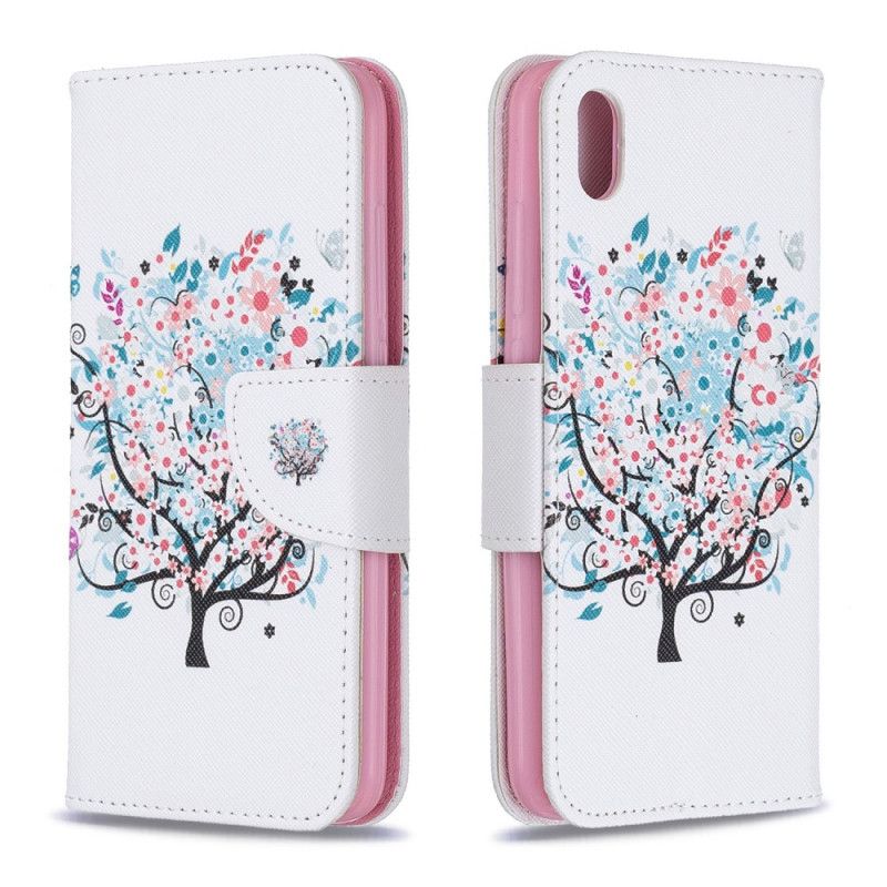 Leren Hoesje voor Xiaomi Redmi 7A Bloemrijke Boom