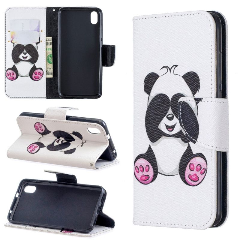 Leren Hoesje voor Xiaomi Redmi 7A Leuke Panda