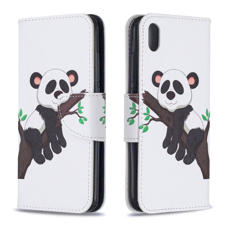 Leren Hoesje voor Xiaomi Redmi 7A Luie Panda