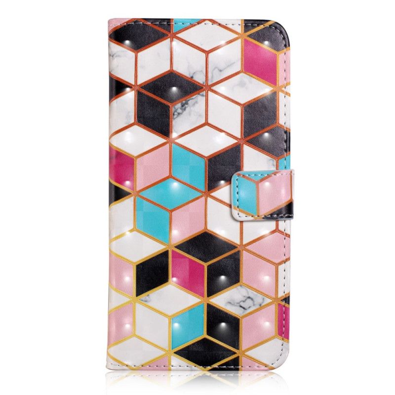 Leren Hoesje voor Xiaomi Redmi 7A Roze Veelkleurig Marmer