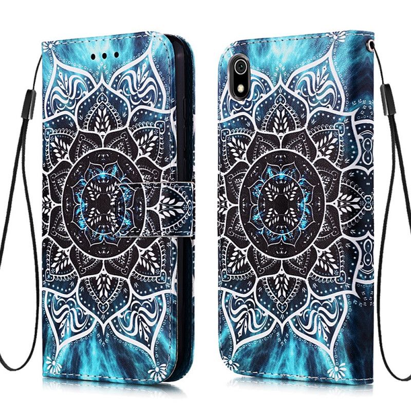 Leren Hoesje voor Xiaomi Redmi 7A Zwarte String Mandala