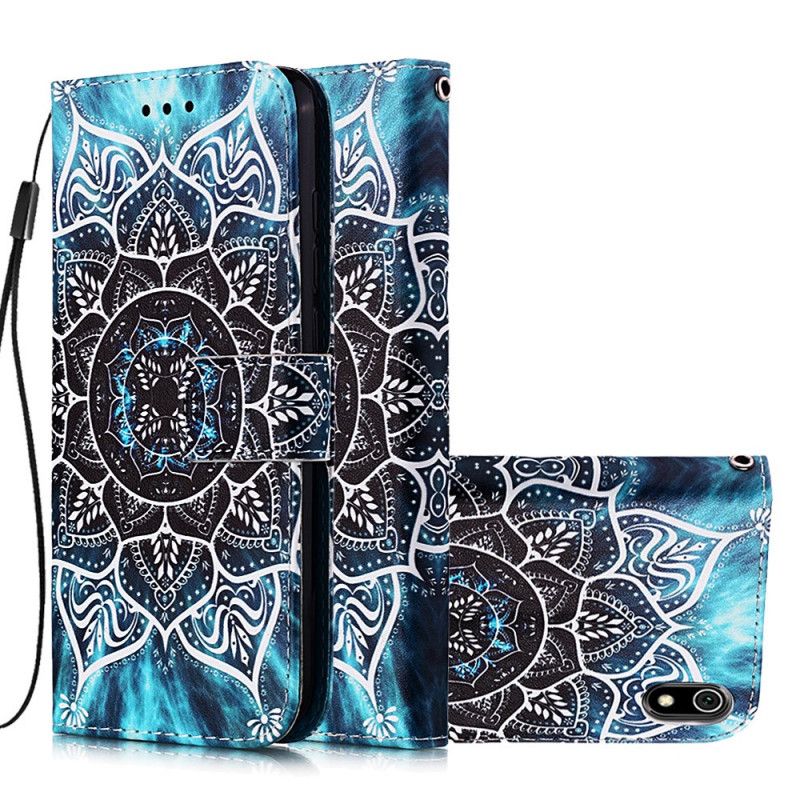 Leren Hoesje voor Xiaomi Redmi 7A Zwarte String Mandala